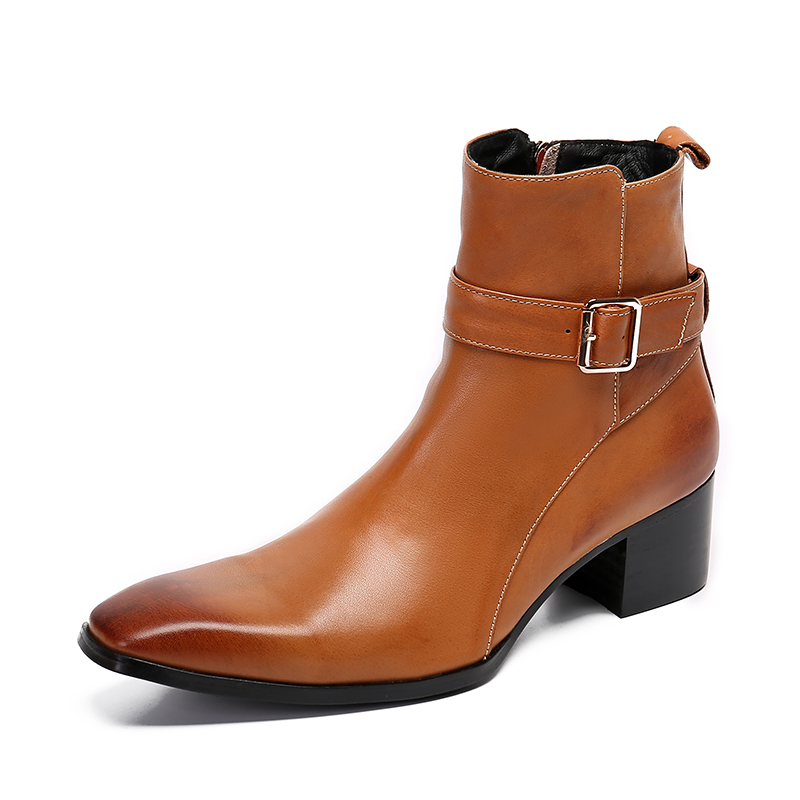 Зимние коричневые мужские боти – обзор и цена Men Formal Wear With Boots