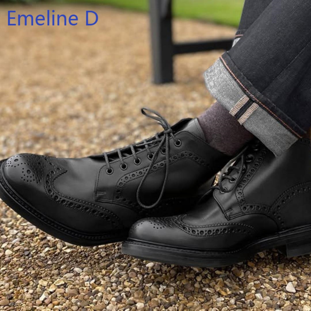 Мужские ботинки-броги из натур – обзор и цена Formal Men Daily Wear Footwear